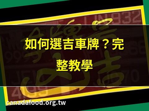 如何算車牌吉凶