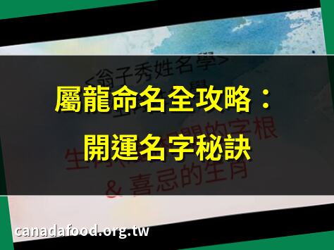 屬龍命名全攻略：開運名字秘訣 | 屬龍姓名學：選名忌用字解析 | 龍年生肖命名：五行與音韻 | 屬龍取名最佳策略大公開